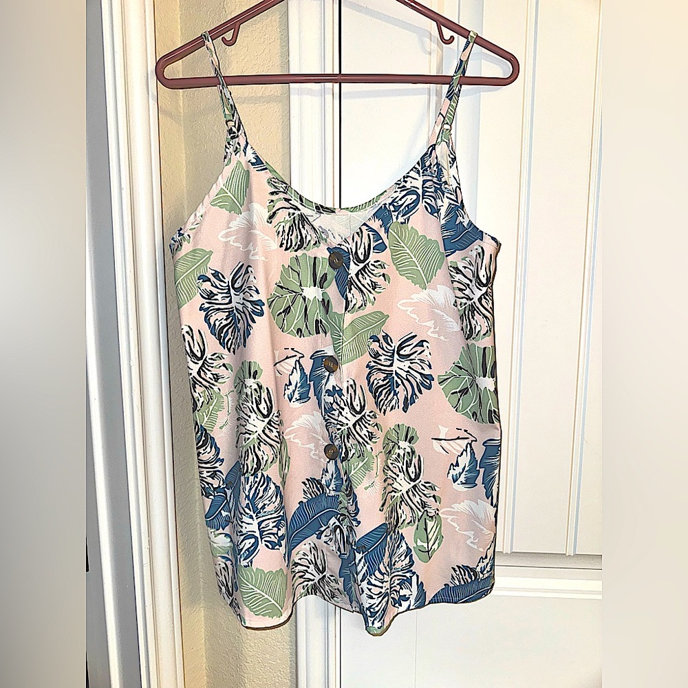Amazon floral generic tank with adjustable straps| medium